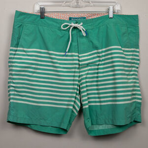 Bonobos green stripe board shorts-38